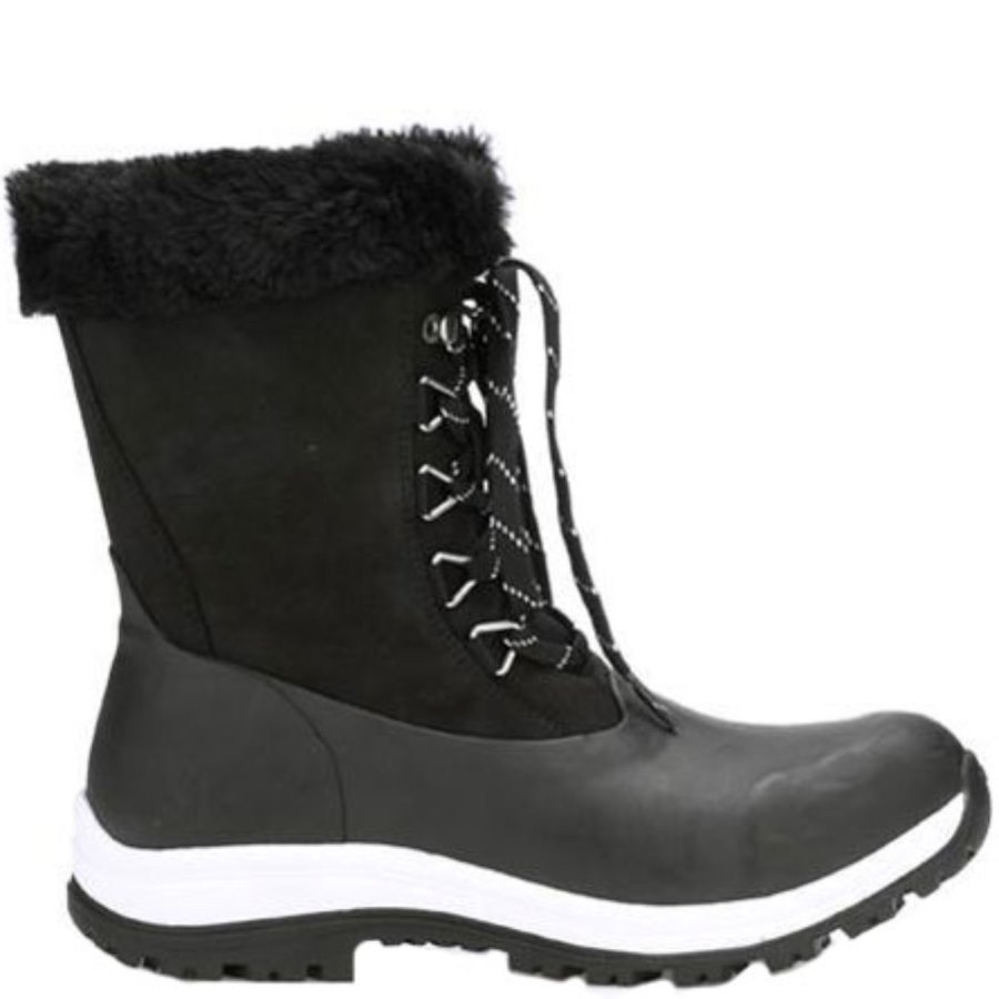 Muck Boots Apres Csipke Arctic Grip Téli Csizma Női Fekete | WALV000