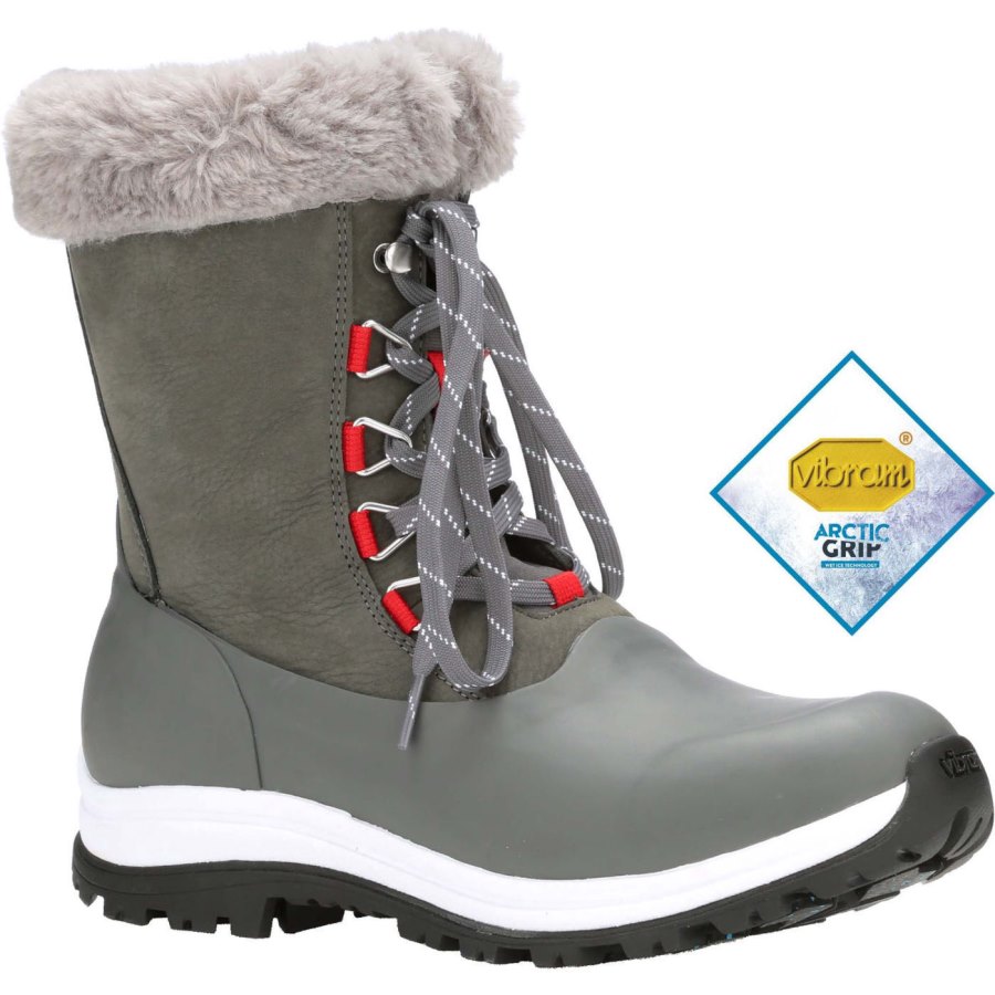 Muck Boots Apres Csipke Arctic Grip Téli Csizma Női Szürke | WALV100