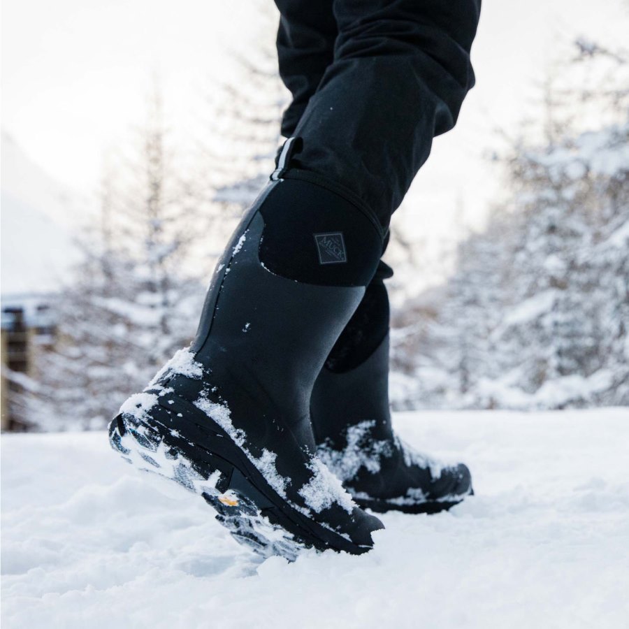 Muck Boots Arctic Ice Mid + Vibram Arctic Grip A.T. Rövid Szárú Csizma Férfi Fekete | AVMVA000