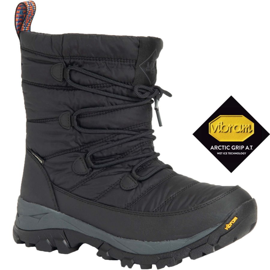 Muck Boots Arctic Ice Nomadic Sport + Vibram Arctic Grip A.T. Éktalpú Bakancs Női Fekete | NWVA000