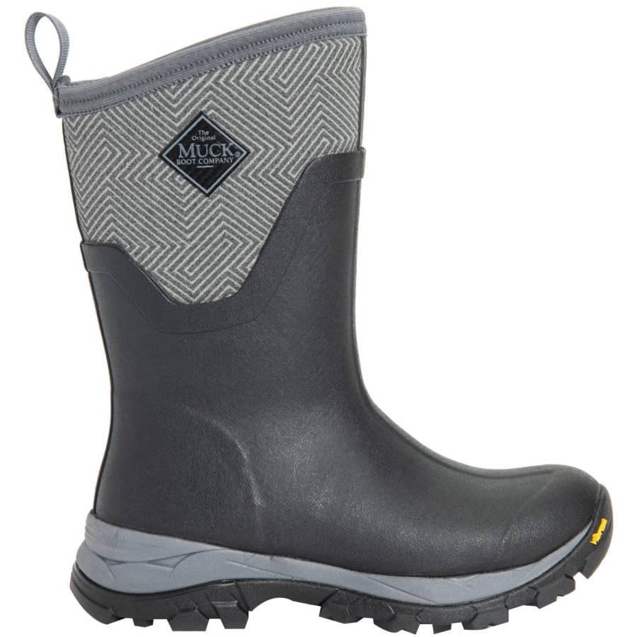 Muck Boots Arctic Ice Vibram Arctic Grip All-Terrain Mid Boot Rövid Szárú Csizma Női Fekete | ASVMA101