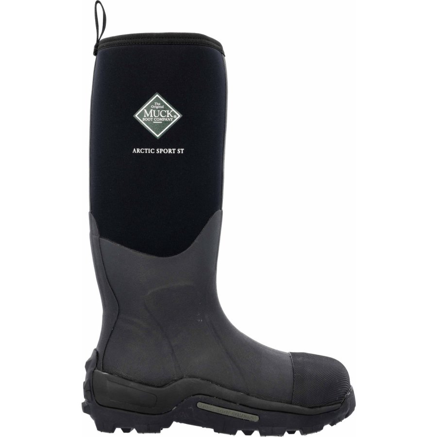 Muck Boots Arctic Sport Magas Steel Toe Munkabakancs Férfi Fekete | ASPSTL