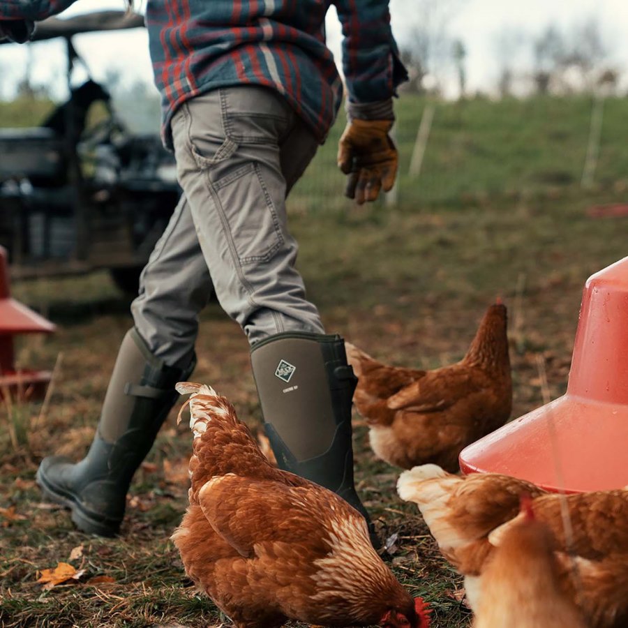 Muck Boots Chore Classic Steel Toe Széles Cipő Calf Munkabakancs Férfi Fekete | MCXFSTL