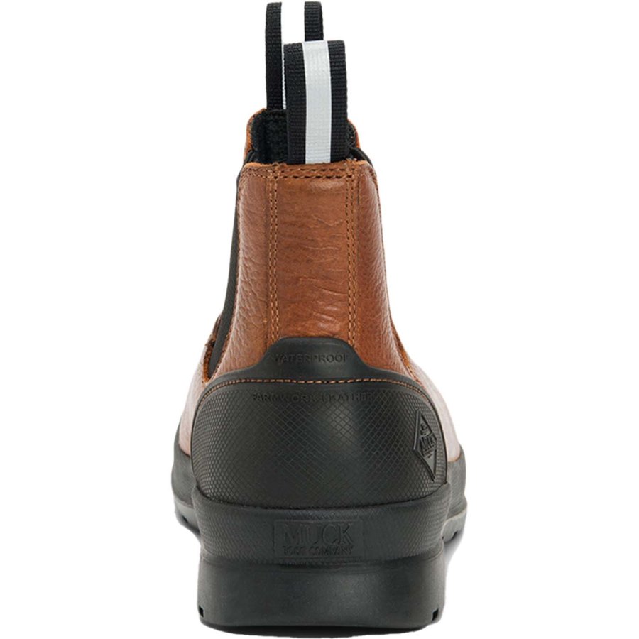 Muck Boots Chore Farm Bőr Chelsea Boot Chelsea Csizma Férfi Barna | CCLP901