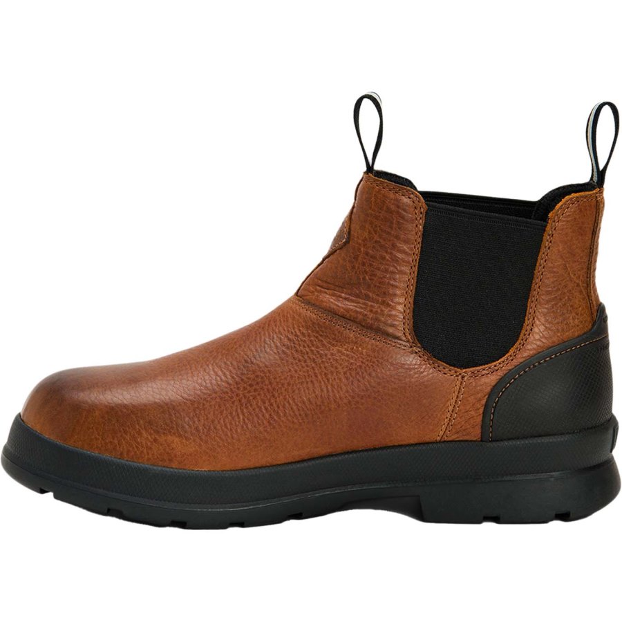 Muck Boots Chore Farm Bőr Chelsea Boot Chelsea Csizma Férfi Barna | CCLP901