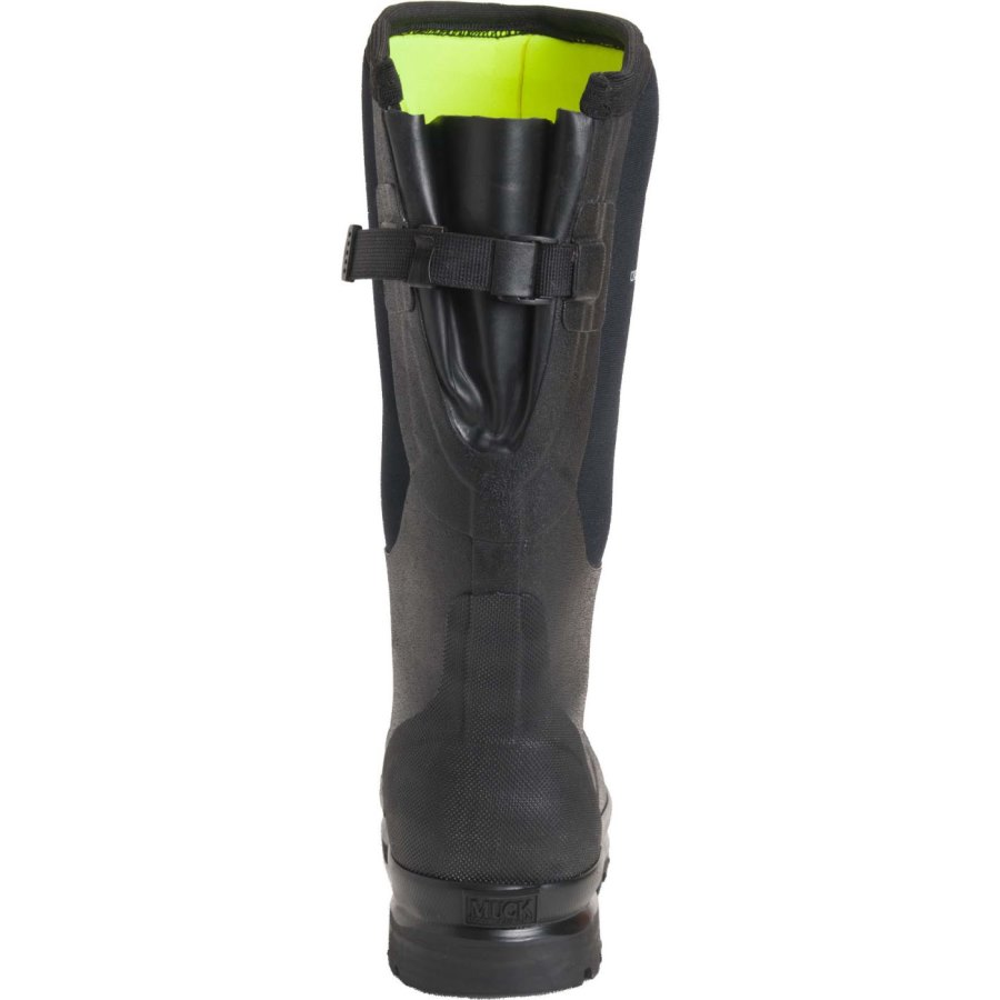 Muck Boots Chore Steel Toe Magas Széles Cipő Calf Munkabakancs Női Fekete | WCXFSTL