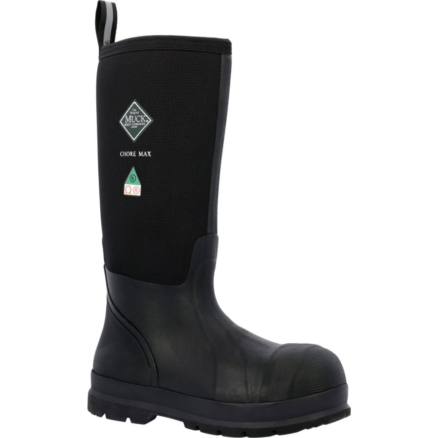 Muck Boots Composite Toe Chore Max Magas Boot Hosszú Szárú Csizma Férfi Fekete | MAXCMP