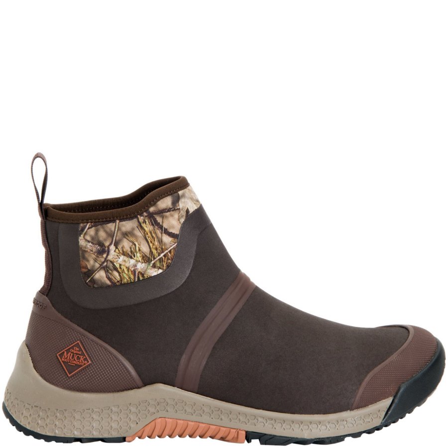 Muck Boots Mossy Oak® Outscape Chelsea Slip On Chelsea Csizma Férfi Barna | OSCMOBU