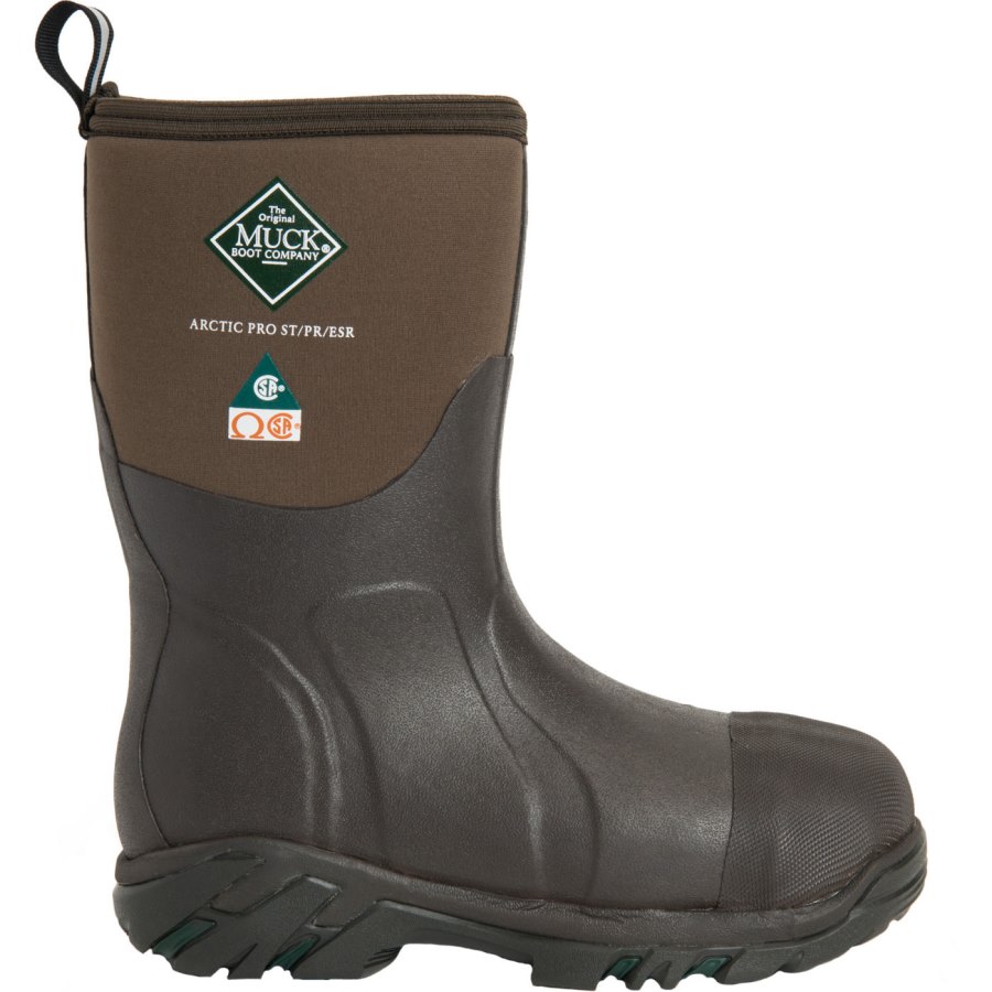 Muck Boots Steel Toe CSA Arctic Pro Mid Boot Rövid Szárú Csizma Férfi Barna | APMCSA