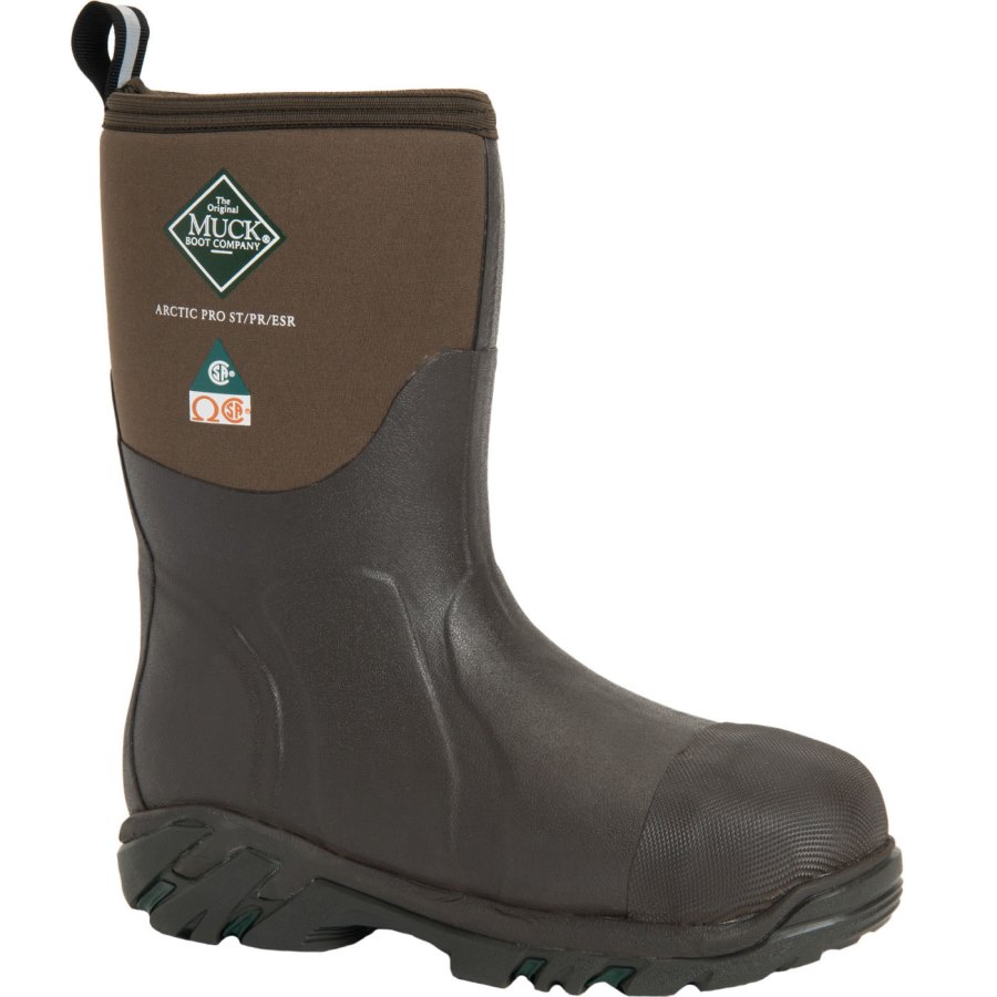 Muck Boots Steel Toe CSA Arctic Pro Mid Boot Rövid Szárú Csizma Férfi Barna | APMCSA