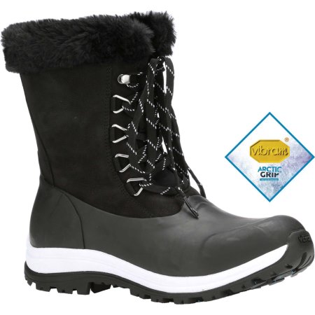 Muck Boots Apres Csipke Arctic Grip Téli Csizma Női Fekete | WALV000