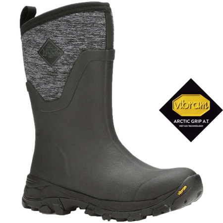 Muck Boots Arctic Ice Vibram Arctic Grip All-Terrain Mid Boot Rövid Szárú Csizma Női Fekete | ASVMA100