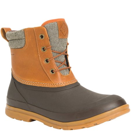 Muck Boots Eredeti Bőr Duck Csipke Boot Bőr Csizma Férfi Barna | ODL902